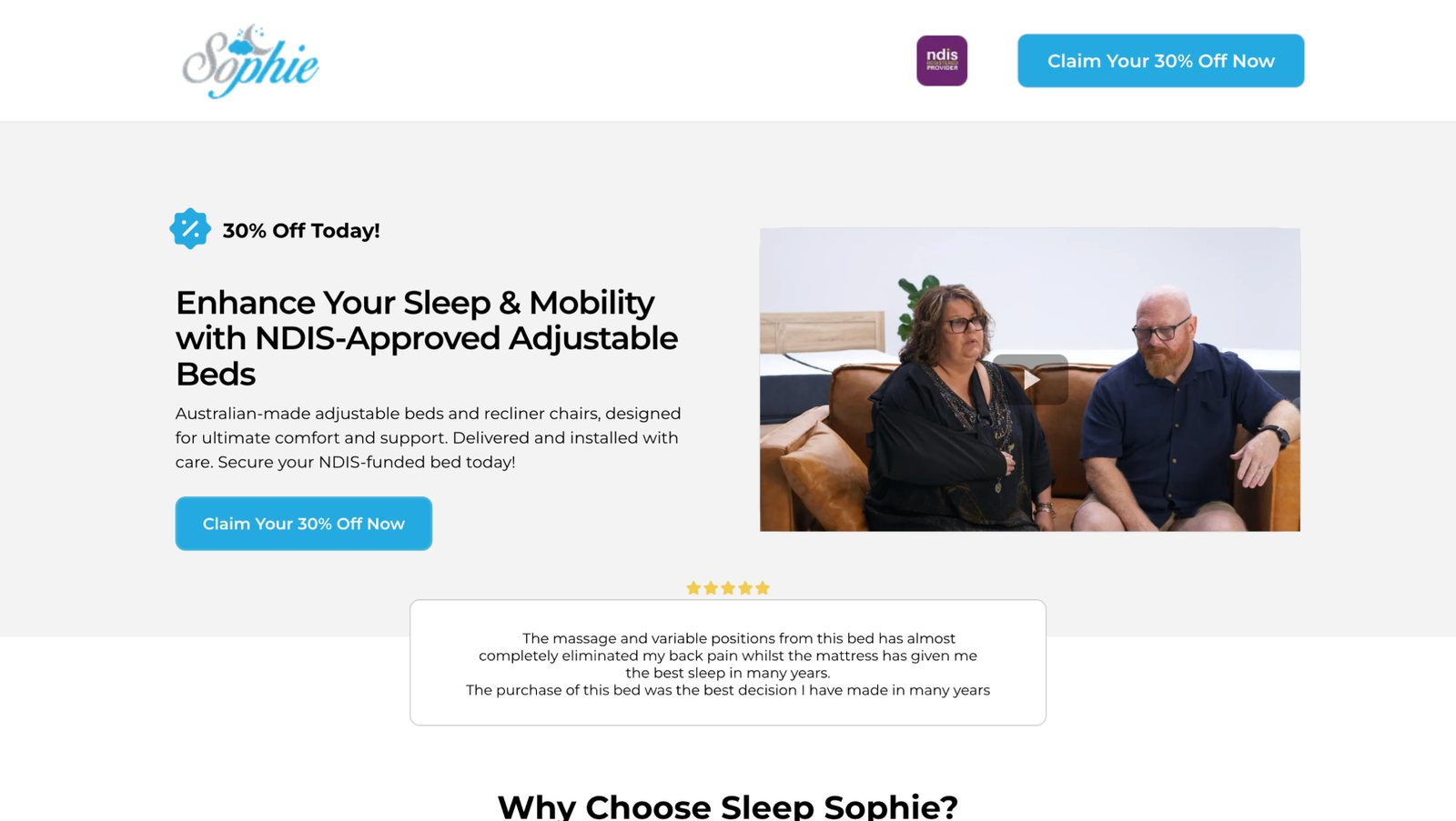 Adjustable beds, 30% off